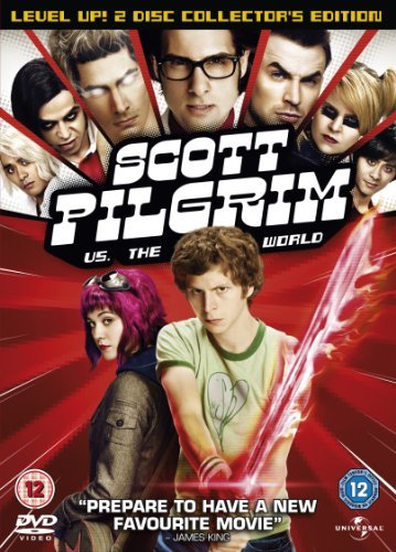 Scott Pilgrim vs. The World DVD cover featuring characters and action poses.