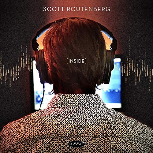Album cover for Scott Routenberg’s “[inside]” featuring a person with headphones.