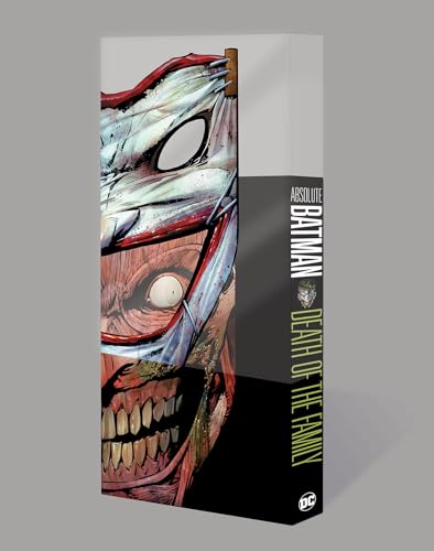 Absolute Batman: Death of the Family slipcase featuring a stitched Joker face illustration.