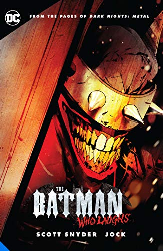 Comic book cover featuring a menacing, Joker-like Batman with sharp teeth.