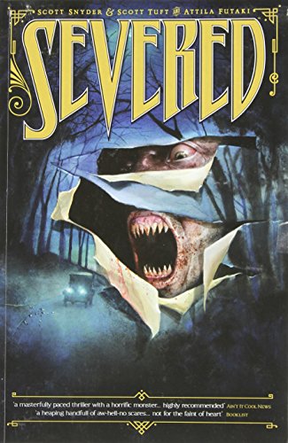 Comic book cover: a monstrous face tearing through a dark, wooded scene.