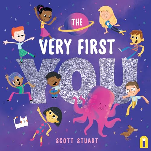 Book cover with diverse children, planets, and an octopus illustration.