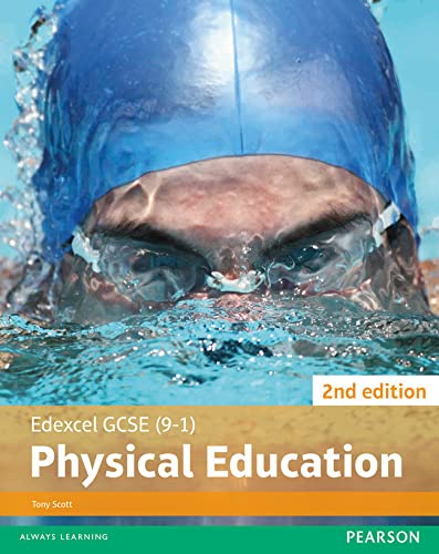 Textbook cover featuring a swimmer, titled “Edexcel GCSE Physical Education.”