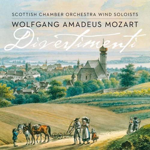 CD cover: Scottish Chamber Orchestra, Mozart Divertimenti, landscape painting.