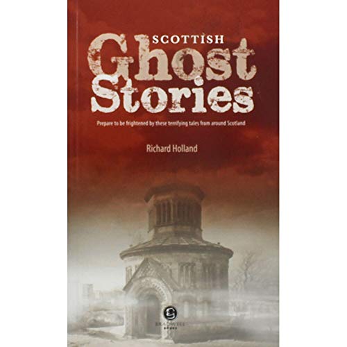 Red book cover with “Scottish Ghost Stories” title and a castle image.