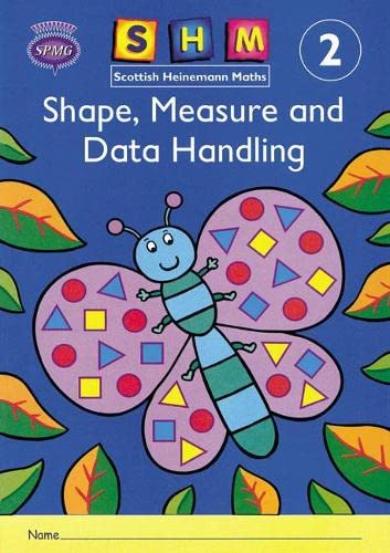 Cover of Scottish Heinemann Maths 2 activity book featuring a butterfly with geometric shapes.