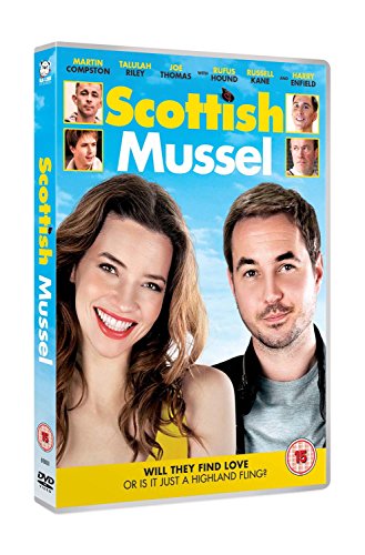DVD cover for "Scottish Mussel" featuring actors and a blue sky.