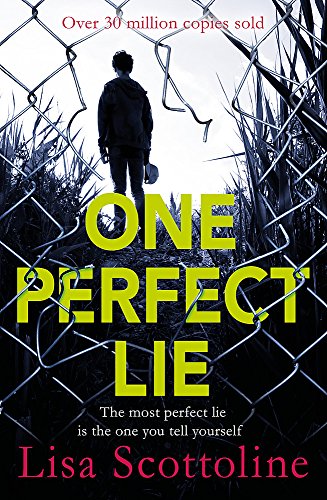 Book cover: woman seen from behind, broken chain-link fence, bold yellow text.