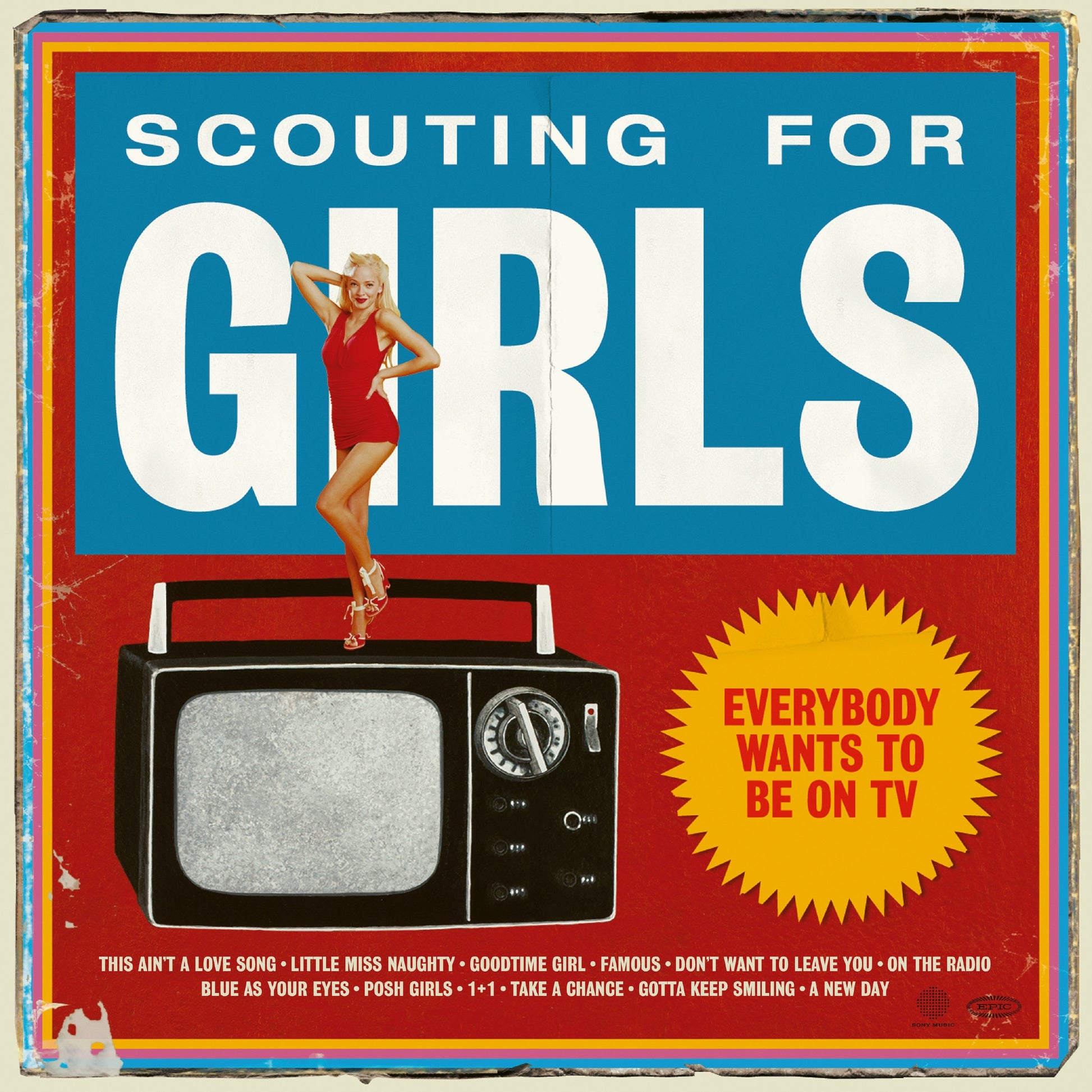 Vinyl record cover for Scouting for Girls’ “Everybody Wants To Be On TV.”