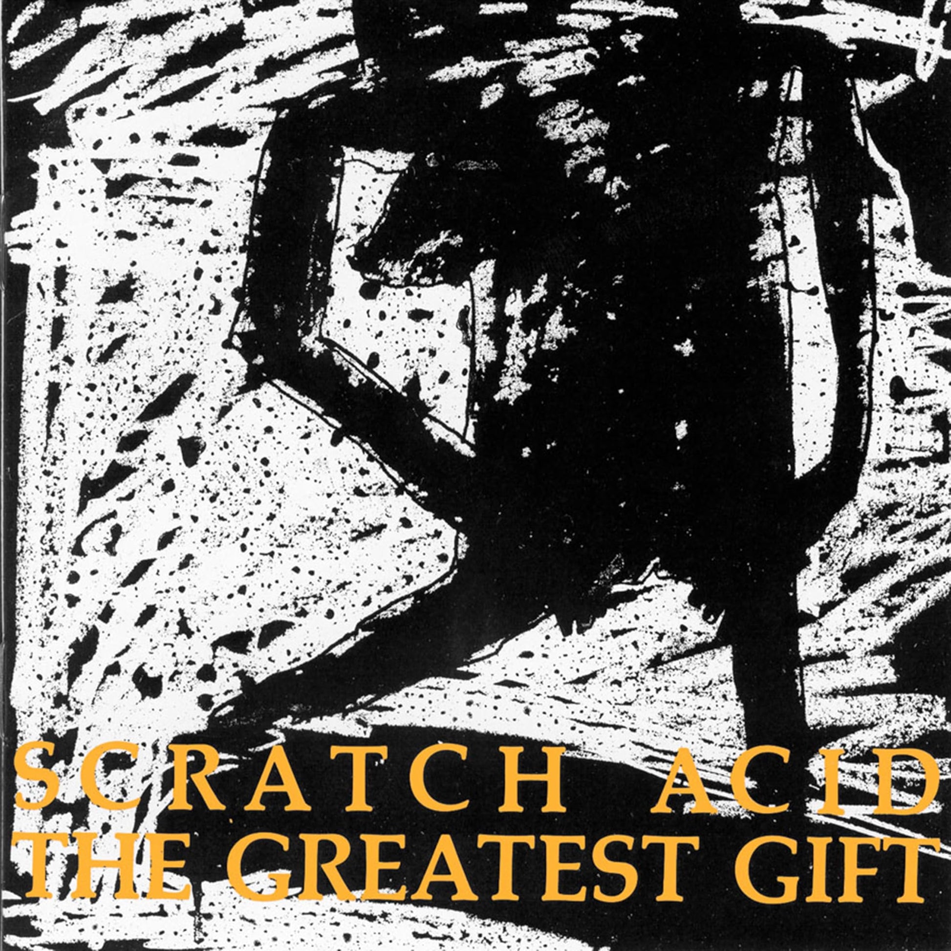CD cover for Scratch Acid’s “The Greatest Gift” with abstract figures.