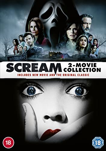 Scream DVD cover featuring the Ghostface mask and distressed faces.