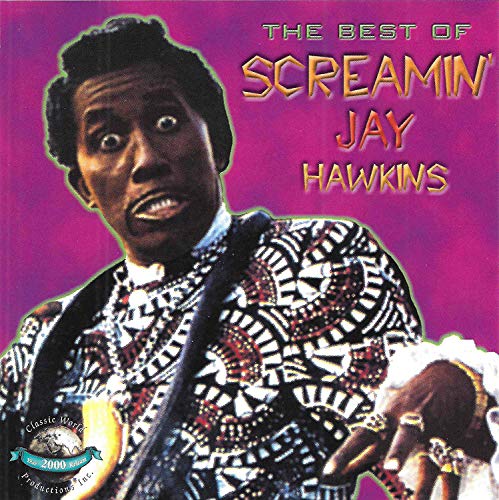 CD cover featuring Screamin' Jay Hawkins in a patterned jacket, purple background.