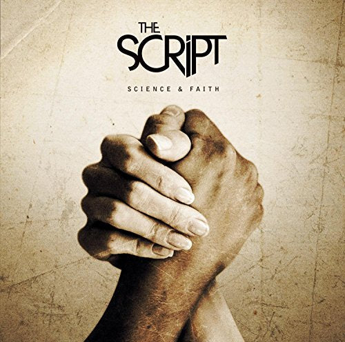CD cover for The Script’s “Science & Faith” featuring clasped hands.