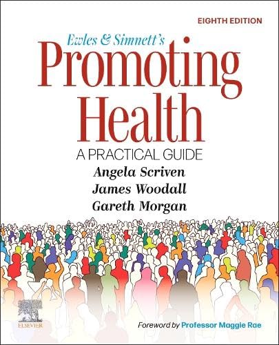 Book cover for Promoting Health Eighth Edition featuring a colorful crowd of silhouettes.