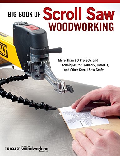 Book cover featuring a scroll saw cutting a floral design in wood.