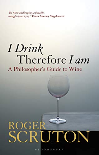 Book cover: “I Drink Therefore I Am” with a wine glass image.