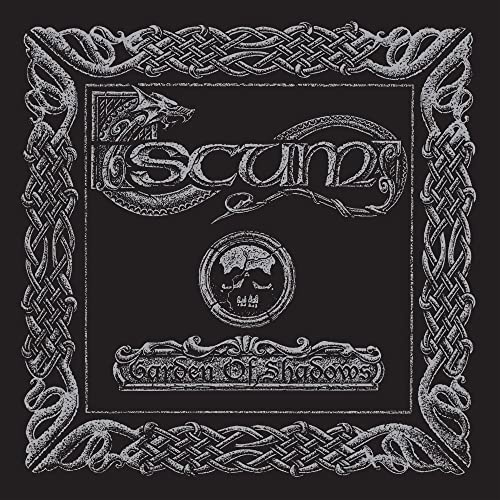 Black album cover with ornate white border, band name "Scum" and dragon imagery.