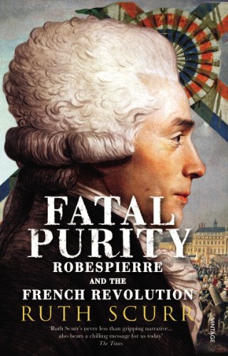 Book cover with Robespierre's portrait, French Revolution era design, and dark historical tone.