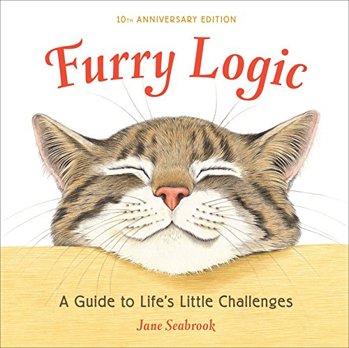 Book cover featuring a relaxed, illustrated tabby cat with closed eyes.