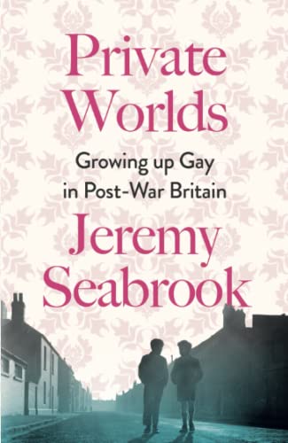 Book cover: “Private Worlds” with a street scene and two figures.