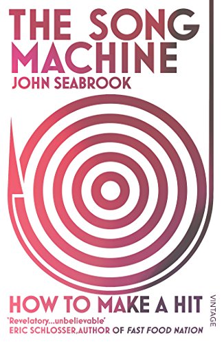 Book cover: "The Song Machine" with pink concentric circles.