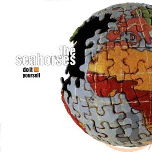 CD cover featuring a globe made of jigsaw puzzle pieces and The Seahorses text.