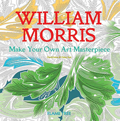 Colouring book cover featuring floral patterns and the name "William Morris".