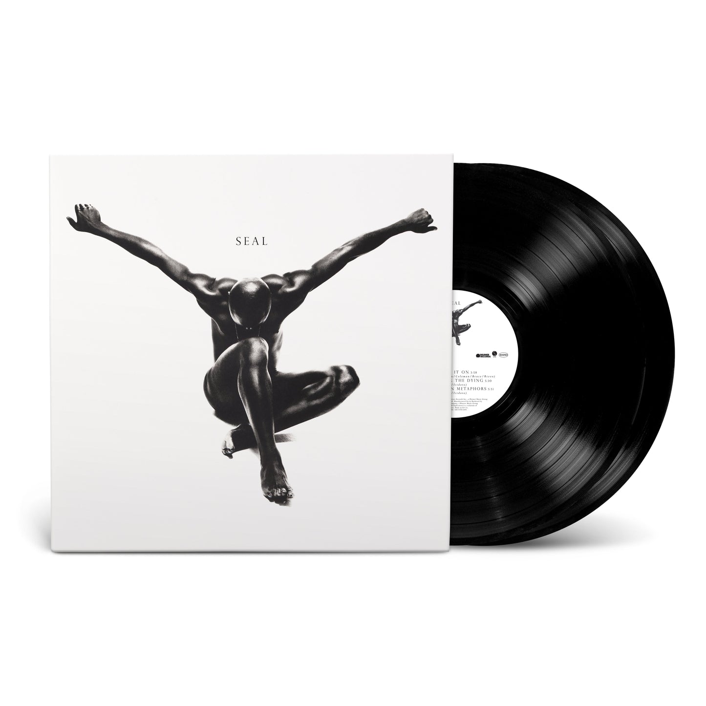 Vinyl record of Seal album with a silhouette of a leaping figure.