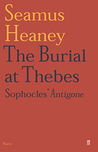 Red book cover with white text: "The Burial at Thebes: Sophocles' Antigone.