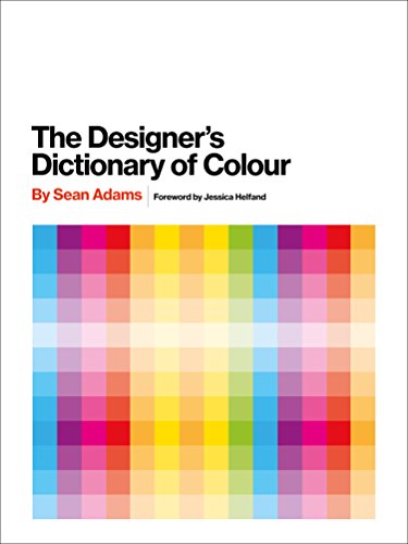 Book cover: "The Designer's Dictionary of Colour" with a pixelated rainbow.