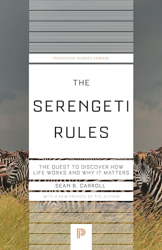 Book cover: "The Serengeti Rules" with zebras in the grass.