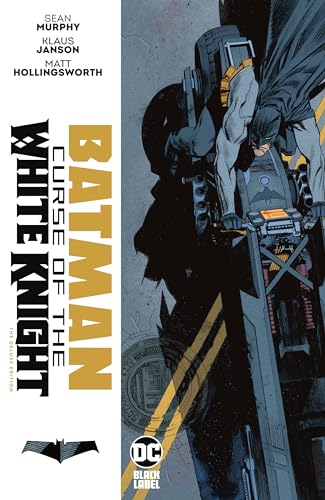 Batman rides a motorcycle on the cover of the Curse of the White Knight book.