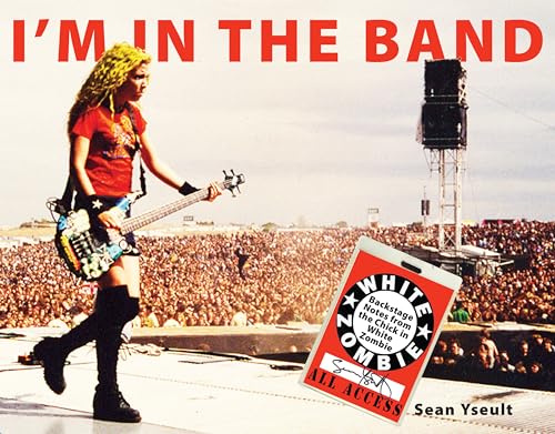 Book cover featuring a musician with a bass guitar and concert crowd.