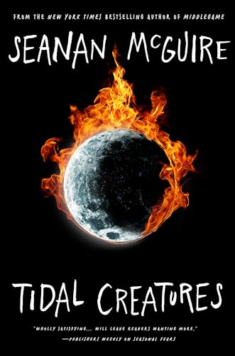 Book cover featuring a moon surrounded by orange flames against a black background.
