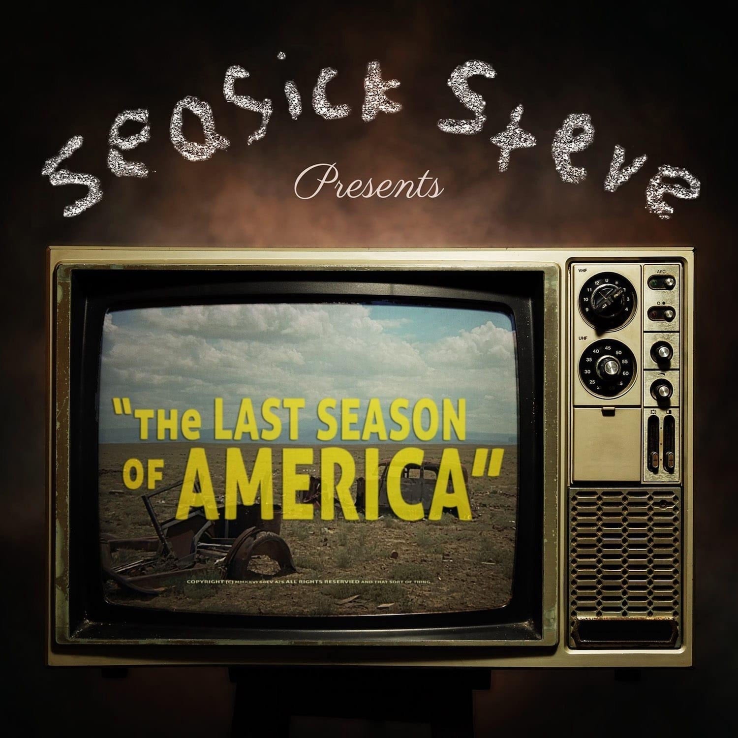 Seasick Steve album cover featuring a vintage television displaying a landscape.