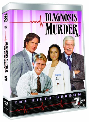 Diagnosis Murder" Season 5 DVD cover featuring four actors and a heartbeat line.