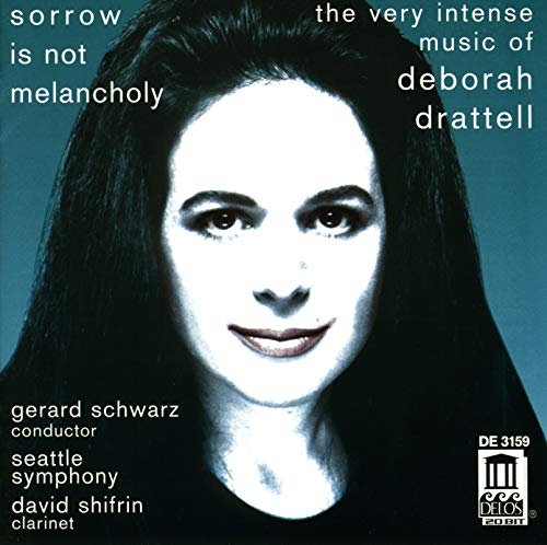 CD cover: portrait of Deborah Drattell, composer, with text details.