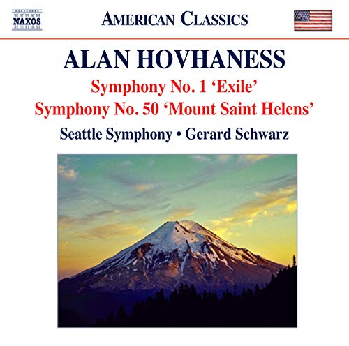 CD cover for Hovhaness symphonies featuring Mount Saint Helens.
