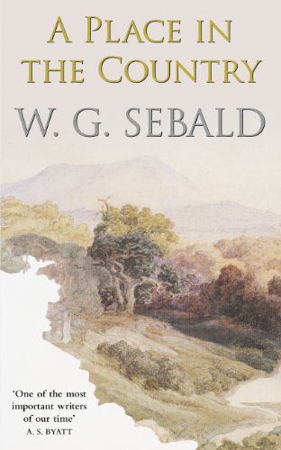 Book cover: "A Place in the Country" by W.G. Sebald, landscape painting.