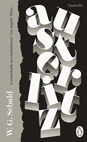 Book cover for "Austerlitz" by W.G. Sebald, with stylized typography.