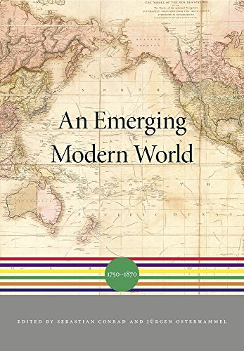Book cover with antique map background and title "An Emerging Modern World.