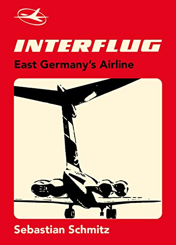 Red book cover featuring a silhouetted airplane and the title "Interflug.