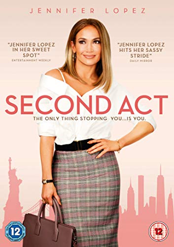 Second Act" DVD cover featuring Jennifer Lopez in business attire.