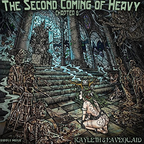 Album cover art featuring a kneeling horned figure in a dark, gothic stone hall.