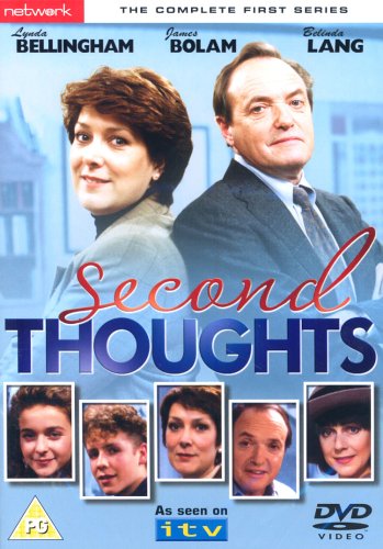 DVD cover for "Second Thoughts" featuring a man and woman with five inset portraits.