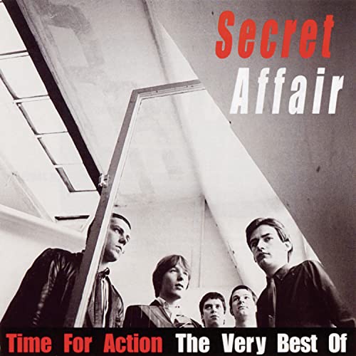 CD cover for Secret Affair’s “Time for Action” featuring four men.