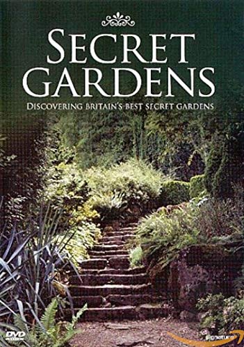 DVD cover for “Secret Gardens” showing stone steps leading into lush greenery.