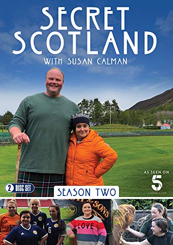 DVD cover for “Secret Scotland Series 2” featuring Susan Calman and landscapes.