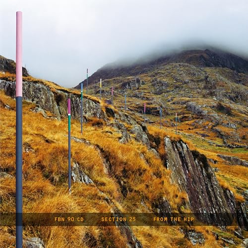 CD cover: Mountain landscape with colorful vertical poles, text overlay.