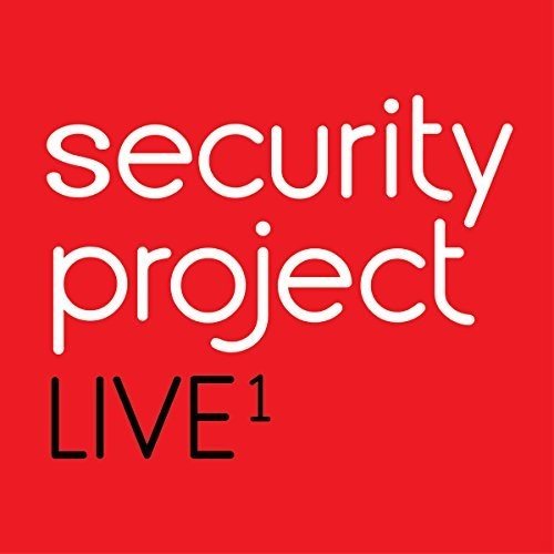 Red square with "security project LIVE 1" text, featuring Amazon logo at the bottom right.